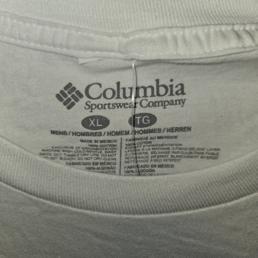 Columbia Men's White Short Sleeve Tee - Picture 2 of 8